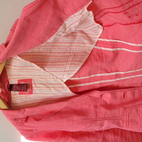 Size 8 Linen Olsen Pink Blazer - Picture 9 of 10